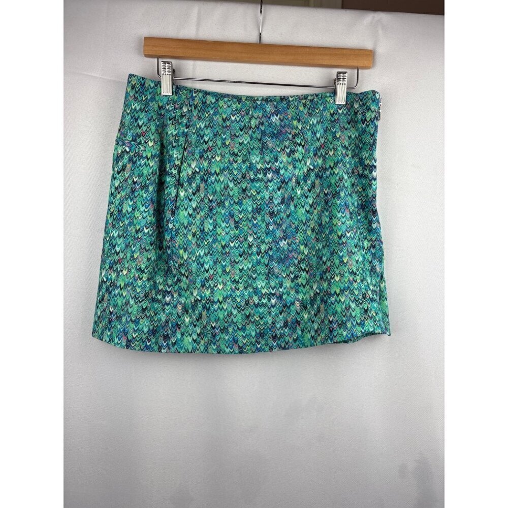 Women’s EP Pro Size 6 Teal Multicolor Golf Skort